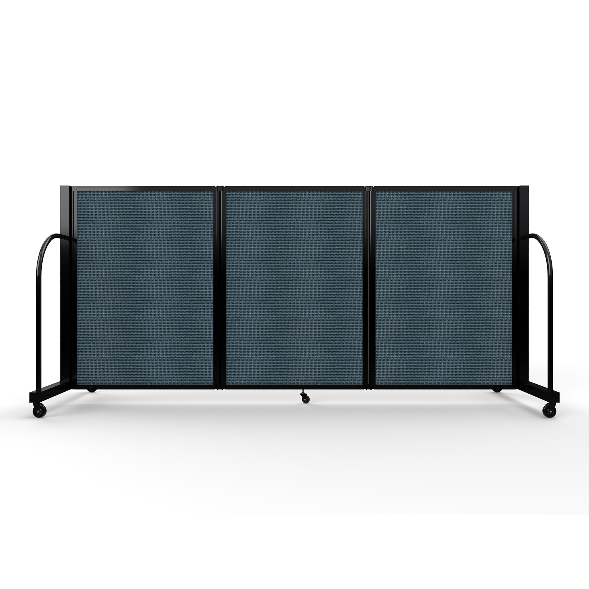 Screenflex Full Motion Divider, 4' x 8'7", Black Frame, Lake